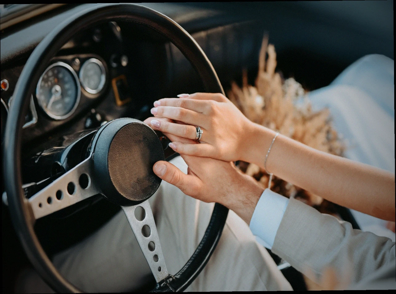 Trouwauto in gemeente Ameland